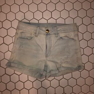 Light wash jean shorts american Eagle
